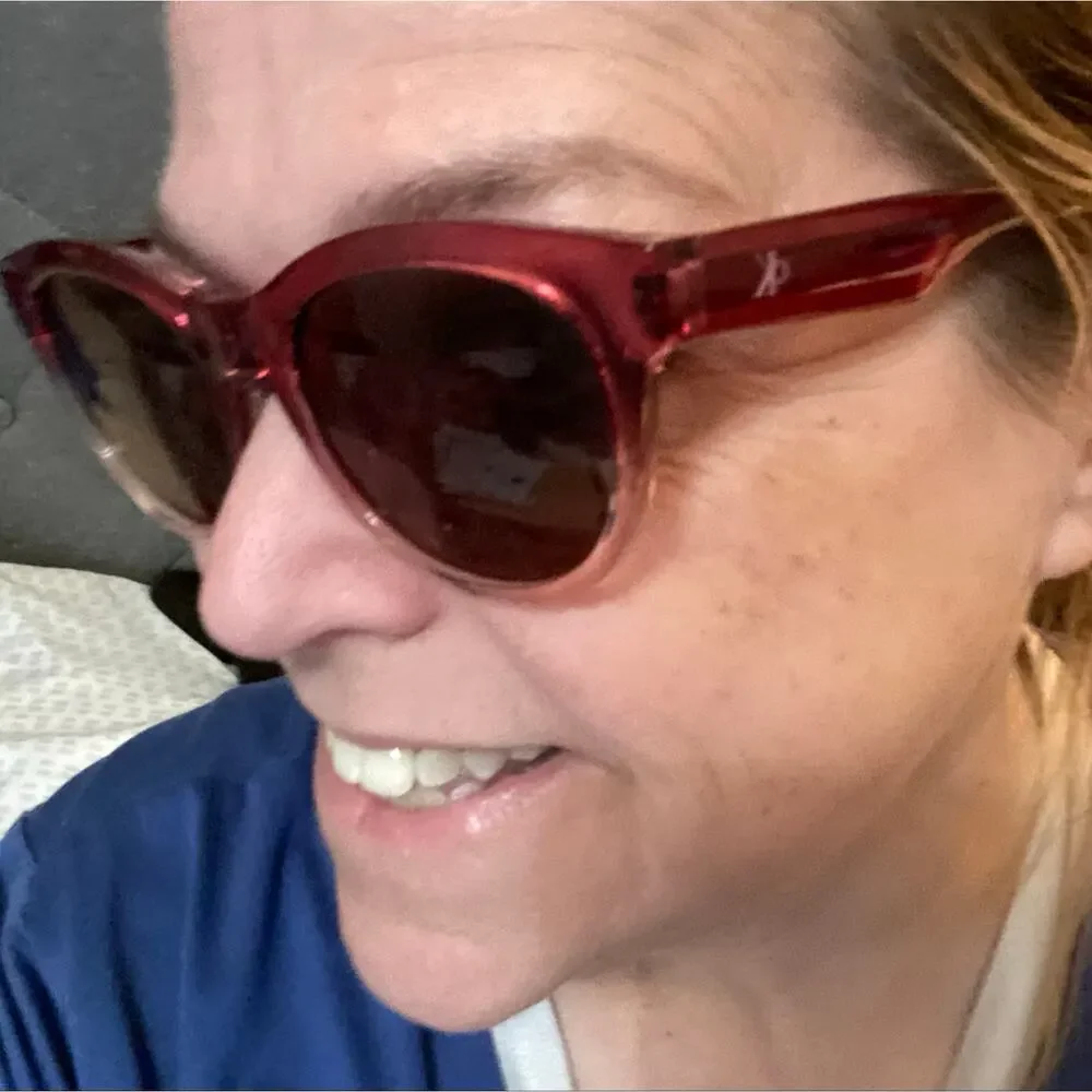 NEW CK Calvin Klein Jeans Womens Sunglasses Plastic CKJ 26600S Wine Rose Case